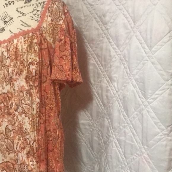 Absolutely Famous Orange Short Sleeve Shirt - size 2X - Picture 4 of 7